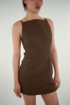 Women Sandy Liang Dresses^Aberdeen Dress In Brown