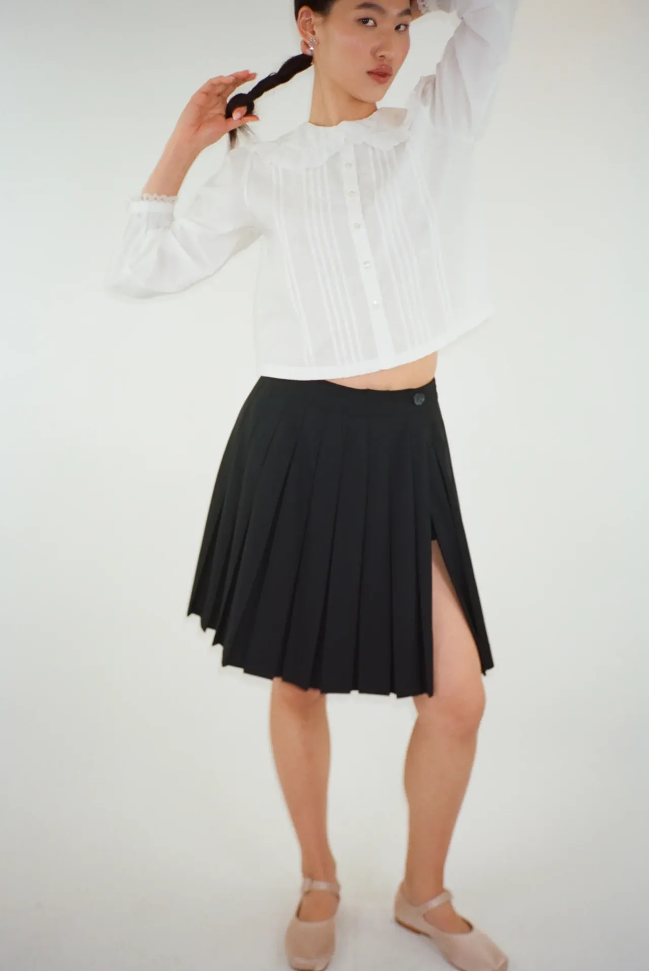 Women Sandy Liang Uniform^Astra Skort In Black