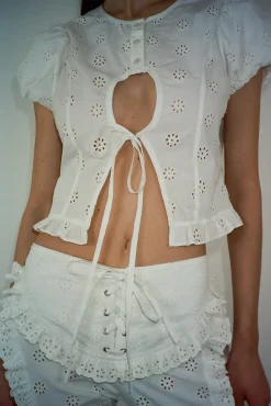 Women Sandy Liang Tops^Cameo Top In White