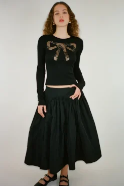 Women Sandy Liang Tops^Doting Top In Black