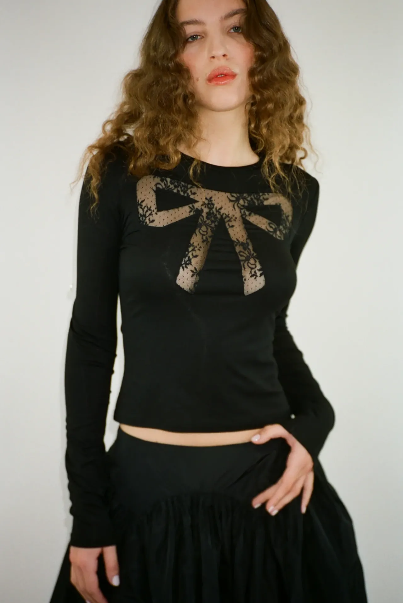 Women Sandy Liang Tops^Doting Top In Black