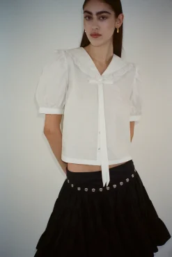 Women Sandy Liang Tops^Florent Top In White