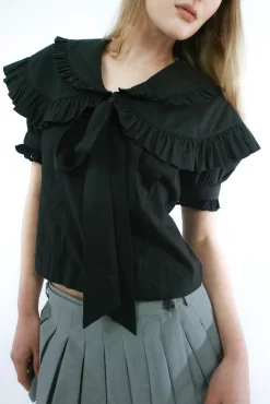 Women Sandy Liang Tops^Guagua Top In Black