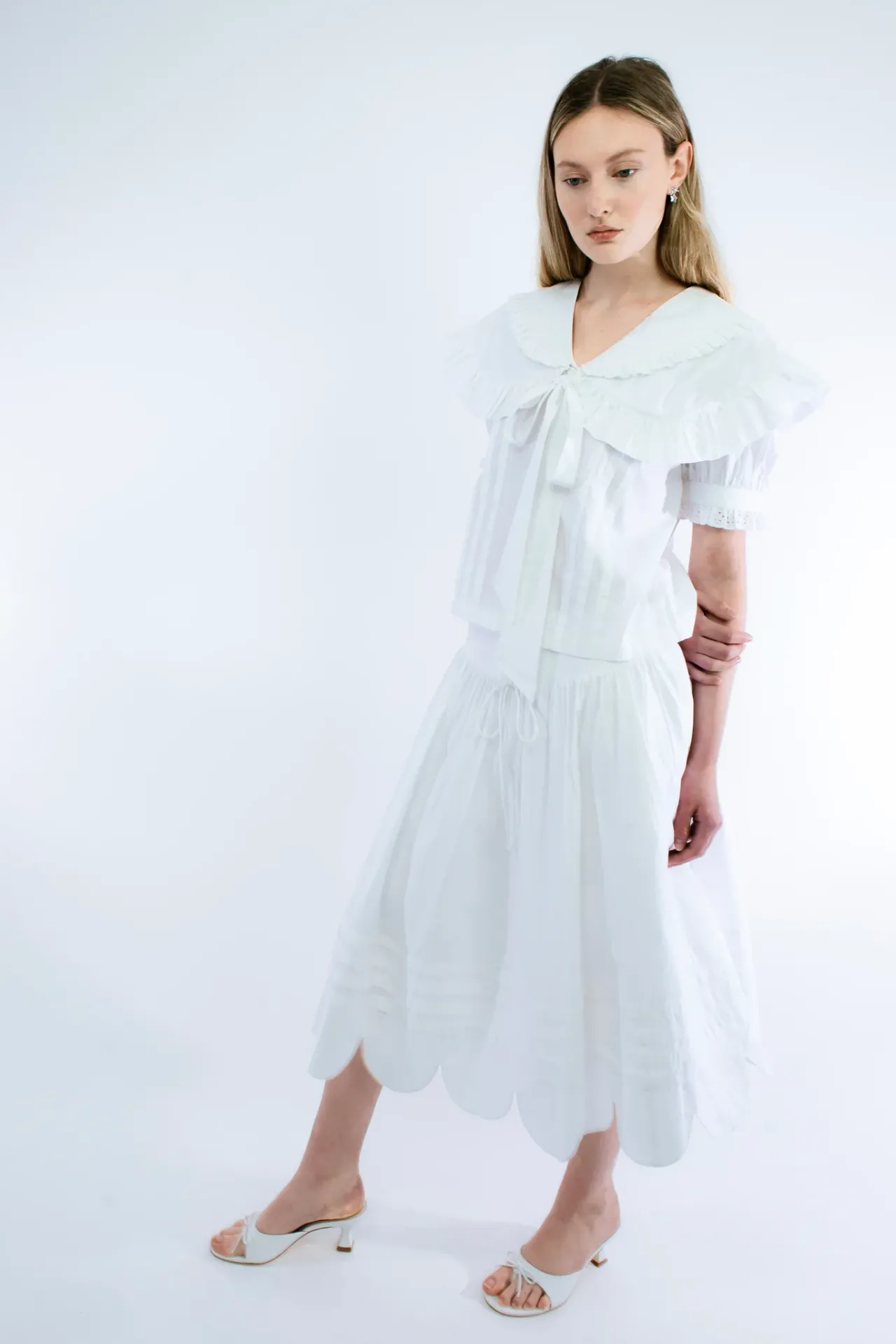 Women Sandy Liang Tops^Guagua Top In White