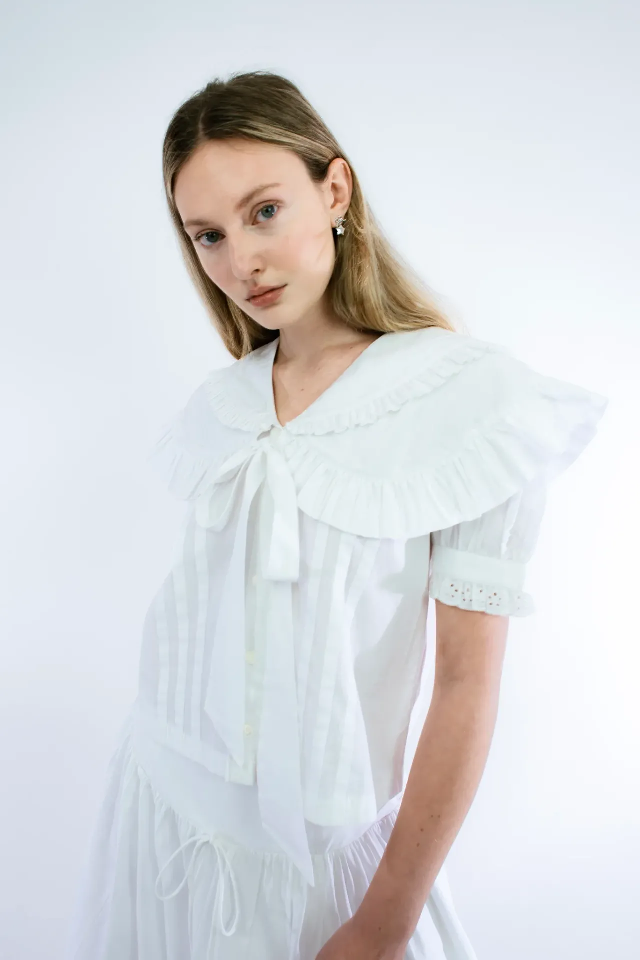 Women Sandy Liang Tops^Guagua Top In White