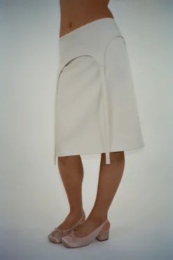 Women Sandy Liang Skirts^Halper Skirt In Bone
