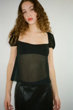 Women Sandy Liang Tops^Katina Top In Black