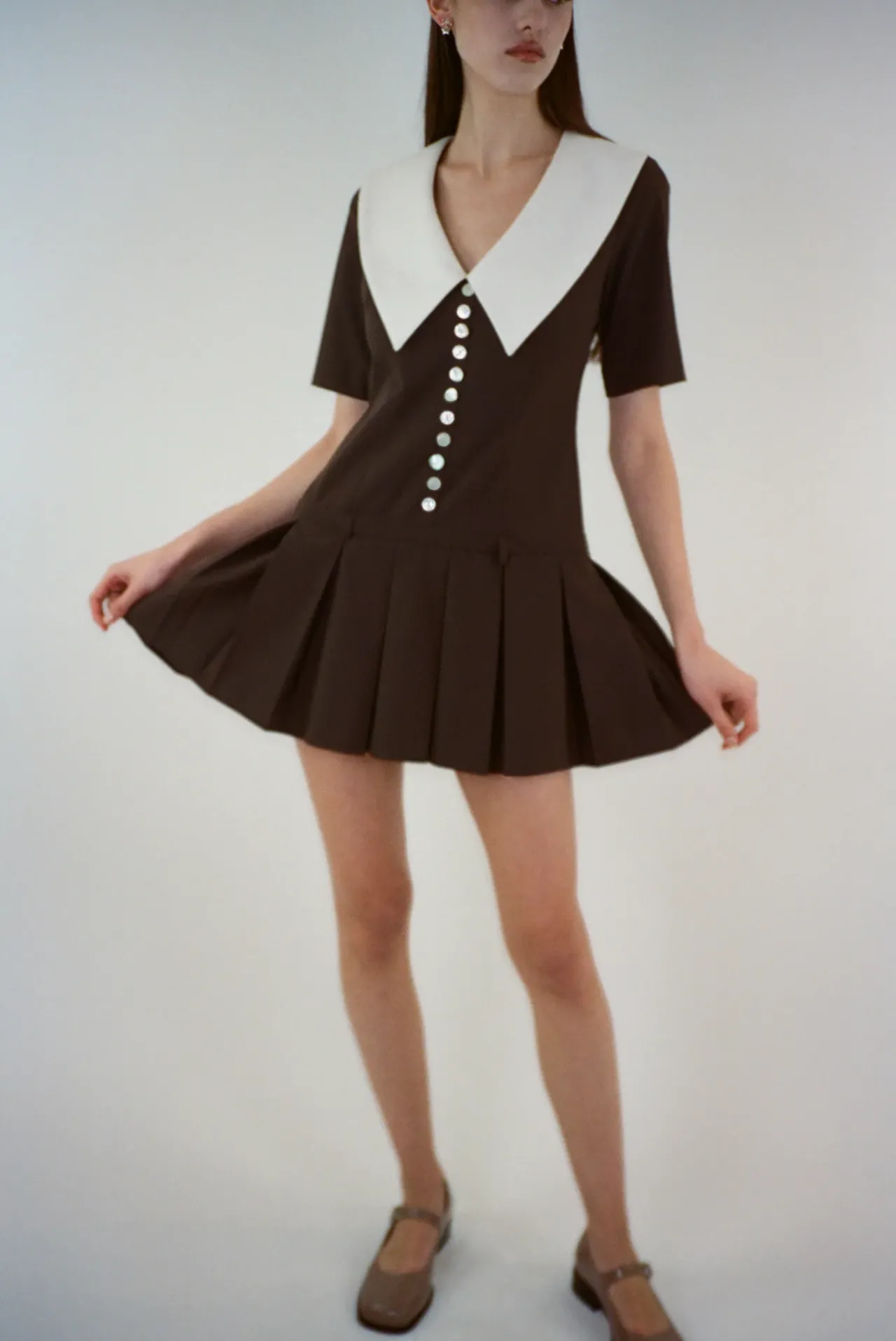 Women Sandy Liang Dresses^Kerry Dress In Brown