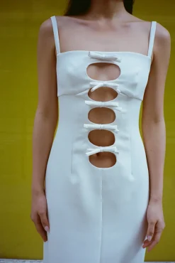 Women Sandy Liang Dresses^Leonie Dress In Bone