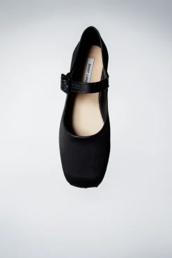 Women Sandy Liang Shoes^Mary Jane Pointe In Black Satin