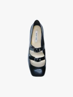 Women Sandy Liang Shoes^Mj Double Strap In Black Spazzolato