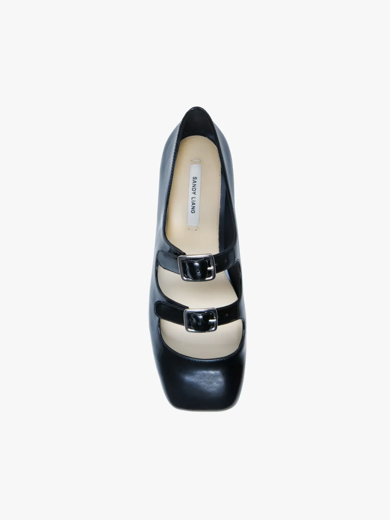 Women Sandy Liang Shoes^Mj Double Strap In Black Spazzolato