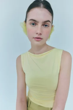 Women Sandy Liang Jewelry^Muff Earrings In Lemon