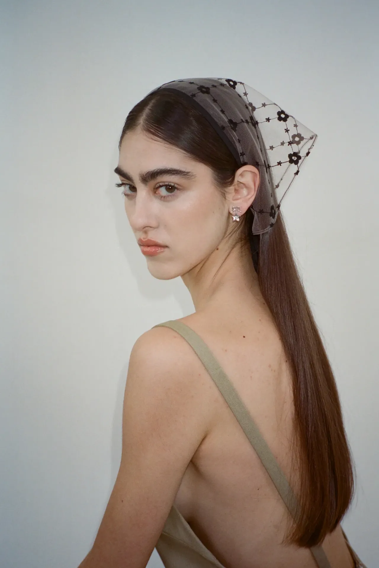 Women Sandy Liang Hair^Ninety Bandana In Flower Grid