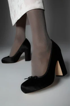 Women Sandy Liang Bridal^Pointe Pump 100 In Black Satin