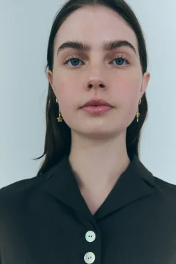 Women Sandy Liang Jewelry^Twin Earrings In Gold Vermeil